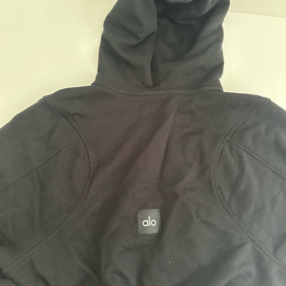 Black Crop Hoodie - Picture 2 of 2